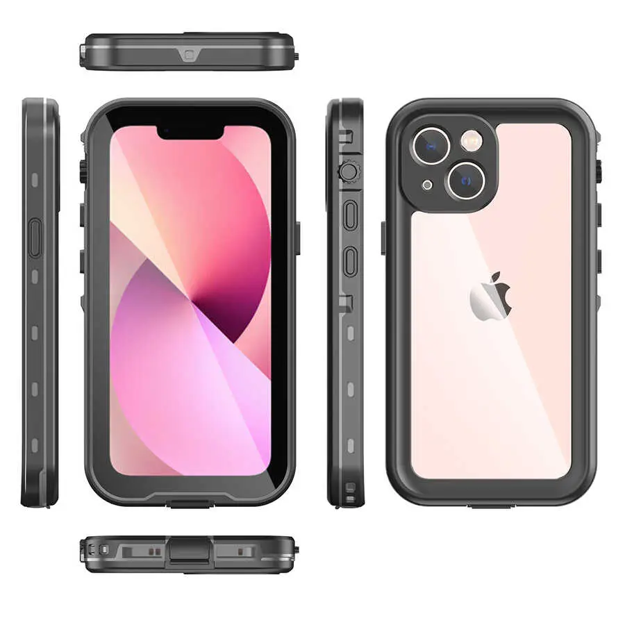 iPhone 13 Mini Su Geçirmez Kılıf - Zore 1-1