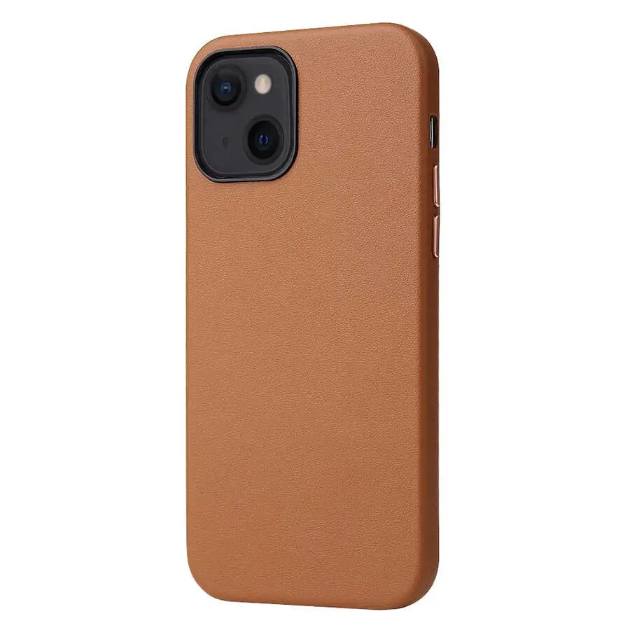 iPhone 13 Mini Deri Kılıf, Kablosuz Şarj Uyumlu - Zore Eyzi