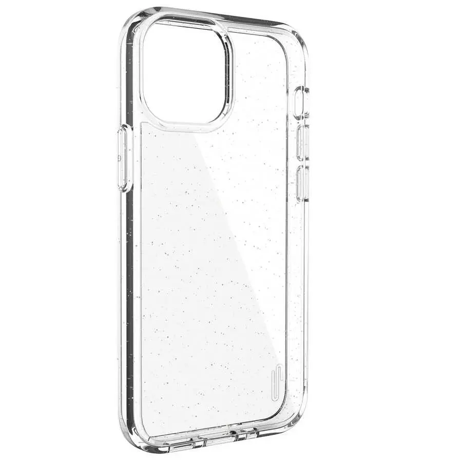 iPhone 13 Mini Şeffaf Simli Kılıf - Ugly Rubber Vogue