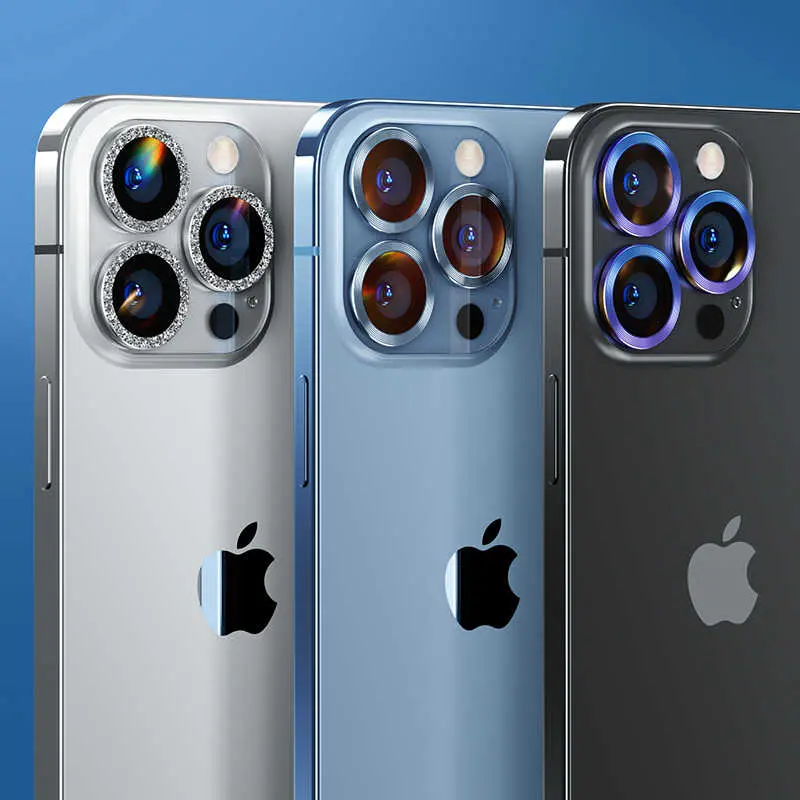 iPhone 13 Kamera Lens Koruyucu, Renkli Metal Tasarım - Benks New KR