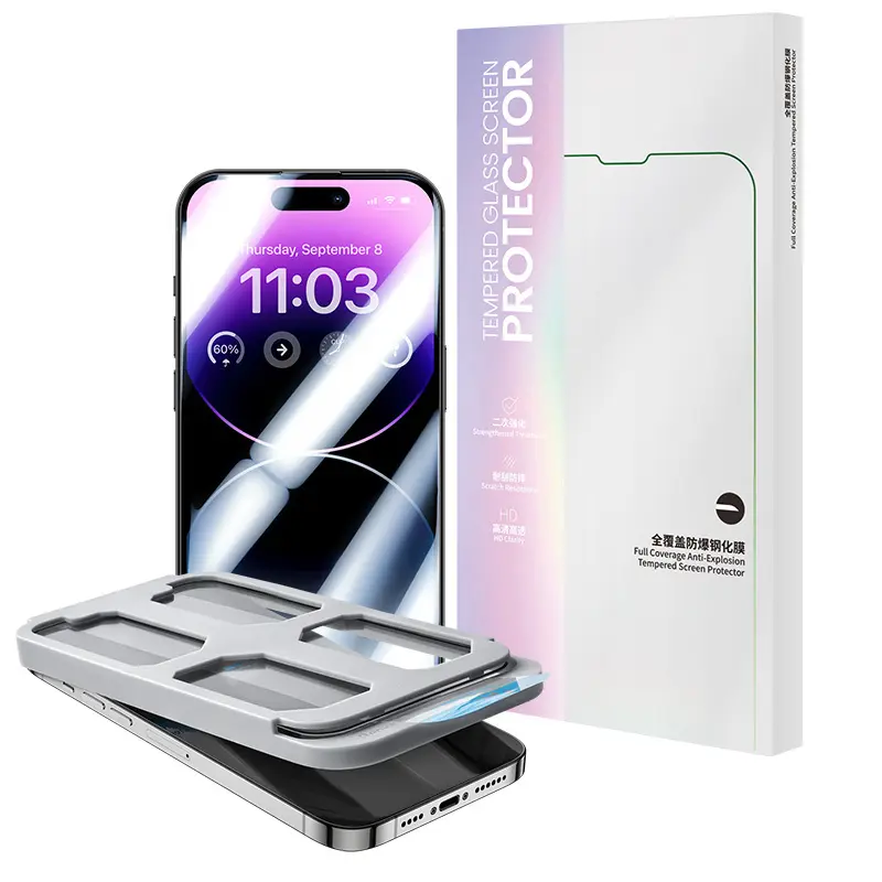 iPhone 13 Ekran Koruyucu, 0.3 mm Temperli Cam ve Uygulama Aparatlı - Benks V Pro Ultra Shield