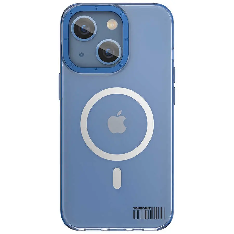 iPhone 13 MagSafe Uyumlu Şeffaf Kılıf - Youngkit Coloured Glaze