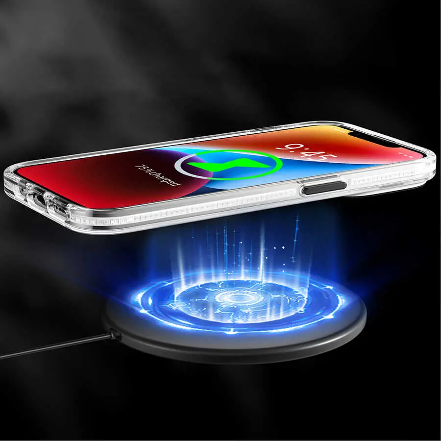 iPhone 13 MagSafe Uyumlu Şeffaf Desenli Kılıf - Youngkit Pure Serisi
