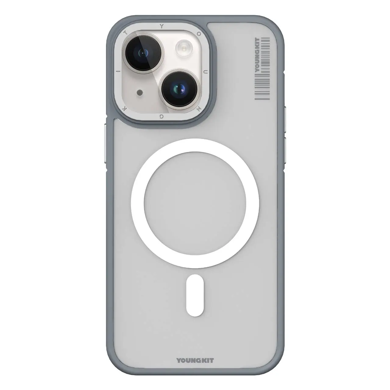 iPhone 13 MagSafe Uyumlu Şeffaf Kılıf - Youngkit Rock Sand