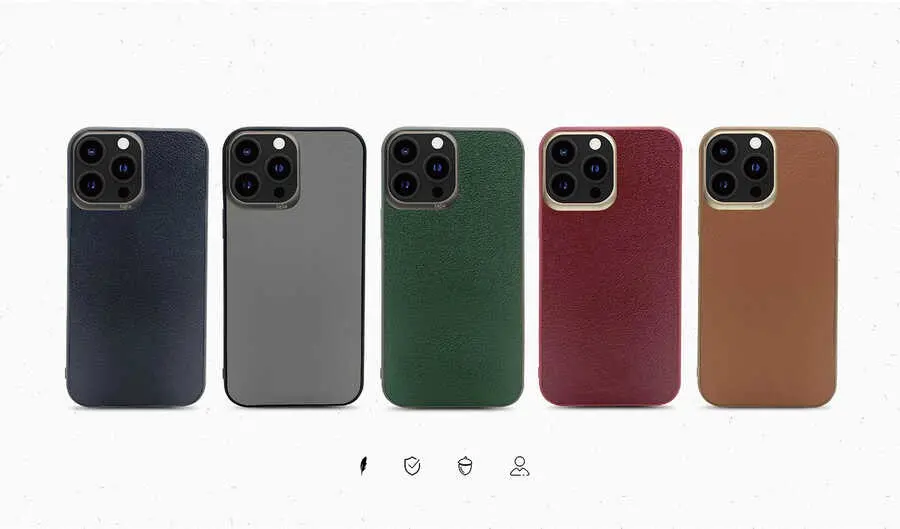 iPhone 13 Hakiki Deri Kılıf, Kaymayan Yüzey - Kajsa Luxe Collection