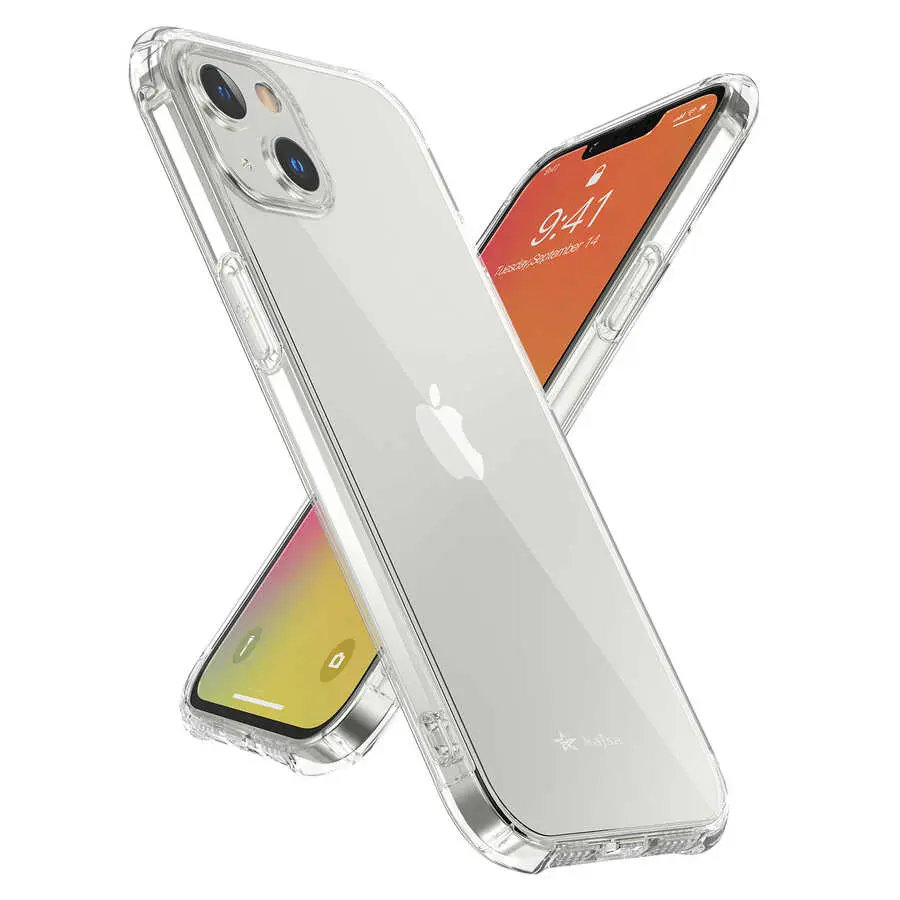 iPhone 13 Şeffaf Kılıf, Airbag Köşeli ve Kablosuz Şarj Uyumlu - Kajsa Transparent