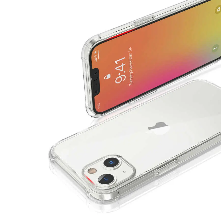 iPhone 13 Şeffaf Kılıf, Airbag Köşeli ve Kablosuz Şarj Uyumlu - Kajsa Transparent