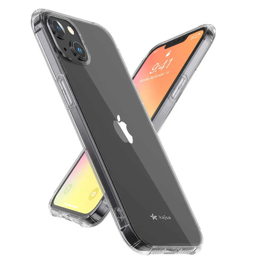 iPhone 13 Şeffaf Kılıf, Airbag Köşeli ve Kablosuz Şarj Uyumlu - Kajsa Transparent
