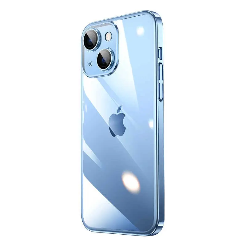 iPhone 13 Şeffaf Arka Yüzeyli Renkli Çerçeveli Kılıf - Zore Riksos