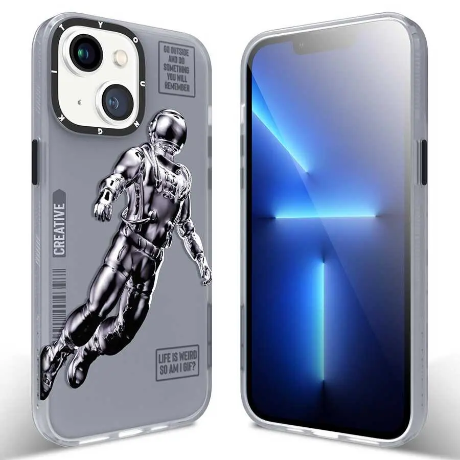 iPhone 13 Kılıf, Siyah Buton ve Kamera Çerçeveli - YoungKit Klasik Serisi