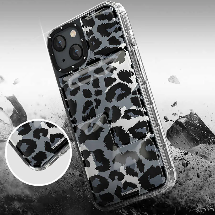 iPhone 13 Çok Katmanlı Koruma Kılıf - YoungKit Leopard Article