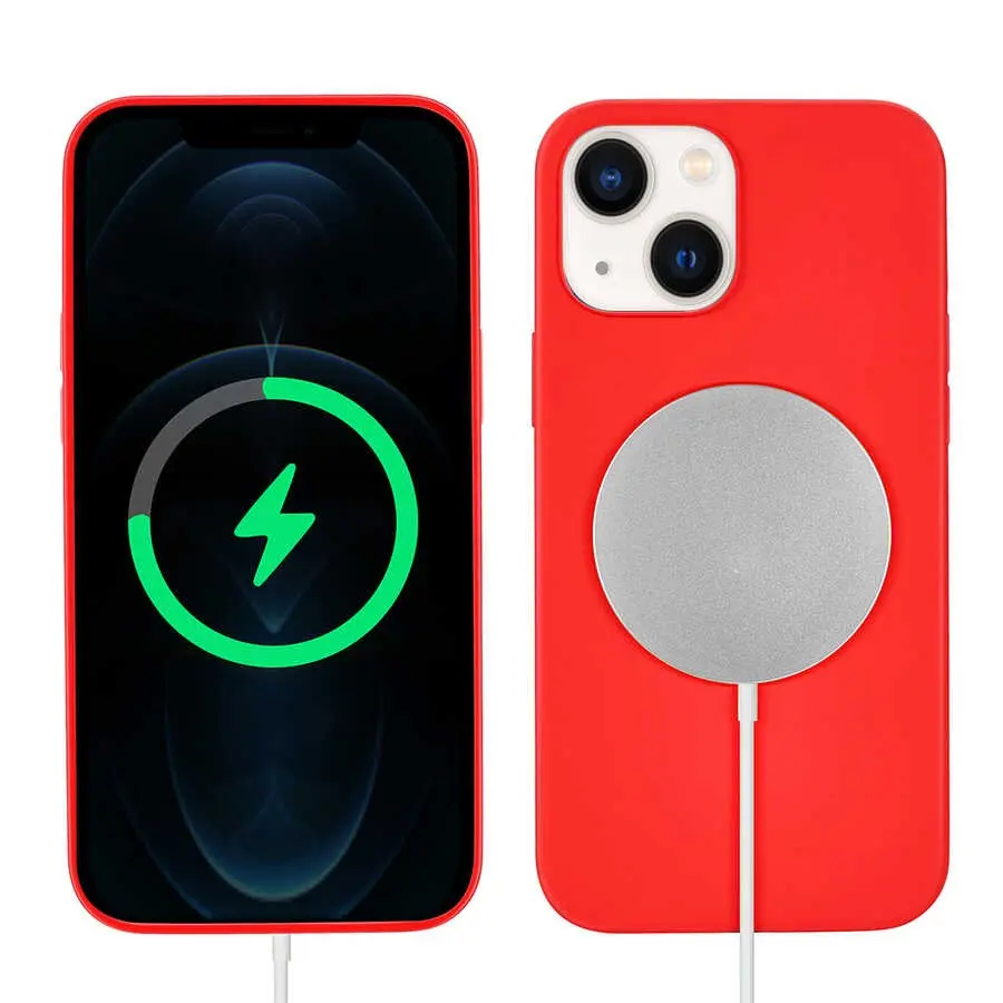 iPhone 13 MagSafe Uyumlu Silikon Kılıf - Zore Silksafe Wireless
