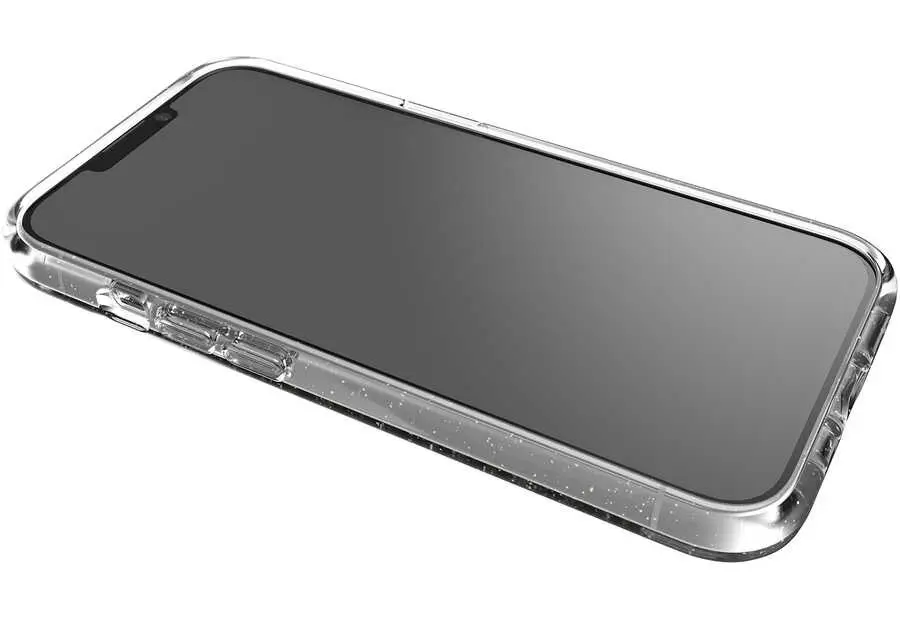 iPhone 13 Pro Şeffaf Simli Kılıf, Kamera Korumalı - Ugly Rubber Vogue