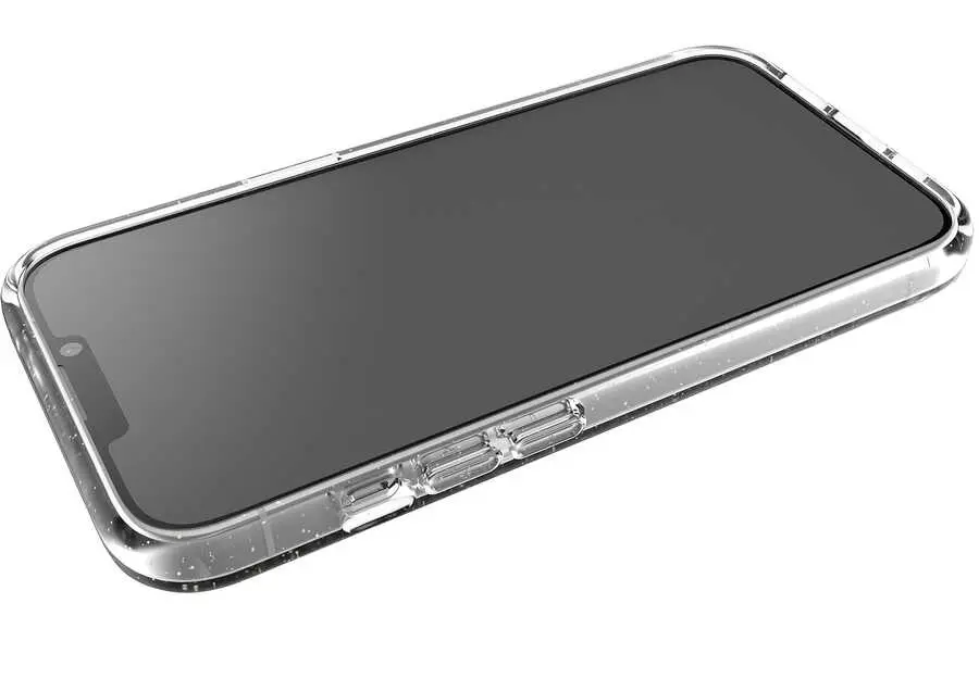 iPhone 13 Pro Şeffaf Simli Kılıf, Kamera Korumalı - Ugly Rubber Vogue