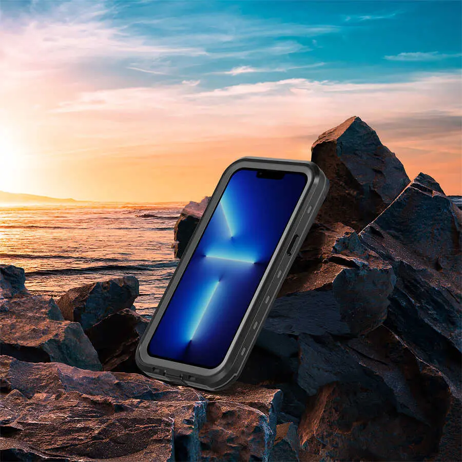 iPhone 13 Pro Su Geçirmez Kılıf, 2 m Düşme Dayanımlı - Zore