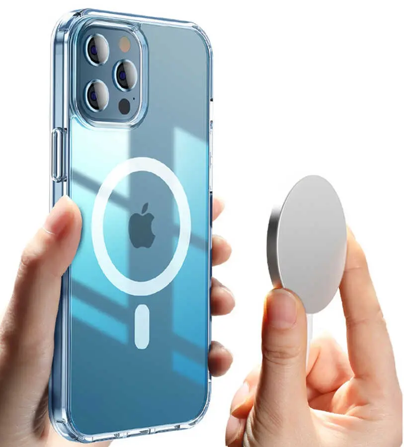 iPhone 13 Pro MagSafe Uyumlu Şeffaf Kılıf - Wiwu Magnetic Crystal