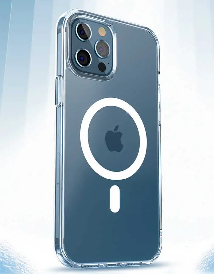 iPhone 13 Pro MagSafe Uyumlu Şeffaf Kılıf - Wiwu Magnetic Crystal