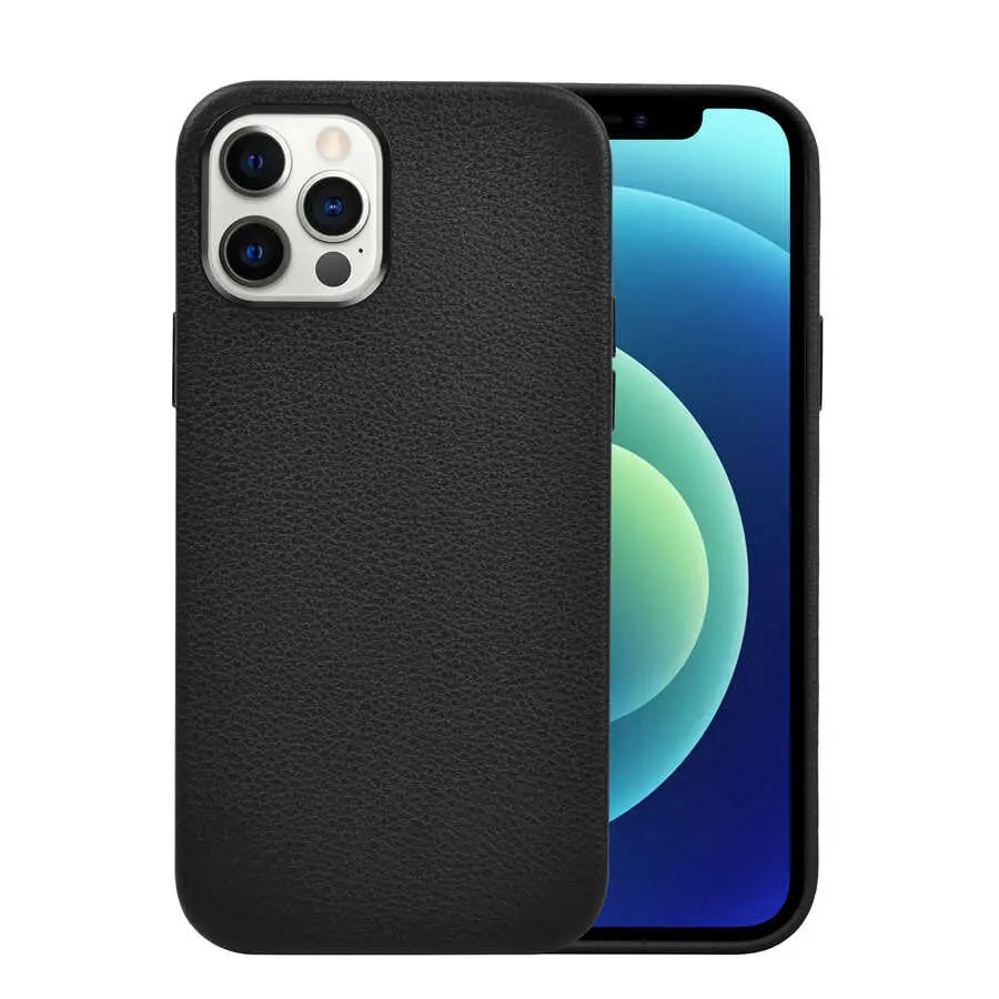 iPhone 13 Pro Deri Kılıf, Yükseltilmiş Kenarlı - Wiwu Calfskin