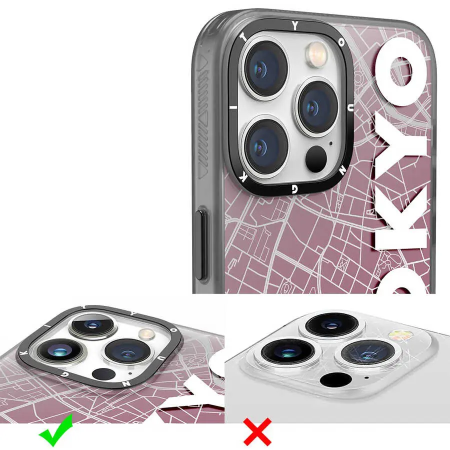 iPhone 13 Pro Kılıf, Şehir Desenli Darbe Emici Kapak - YoungKit World Trip