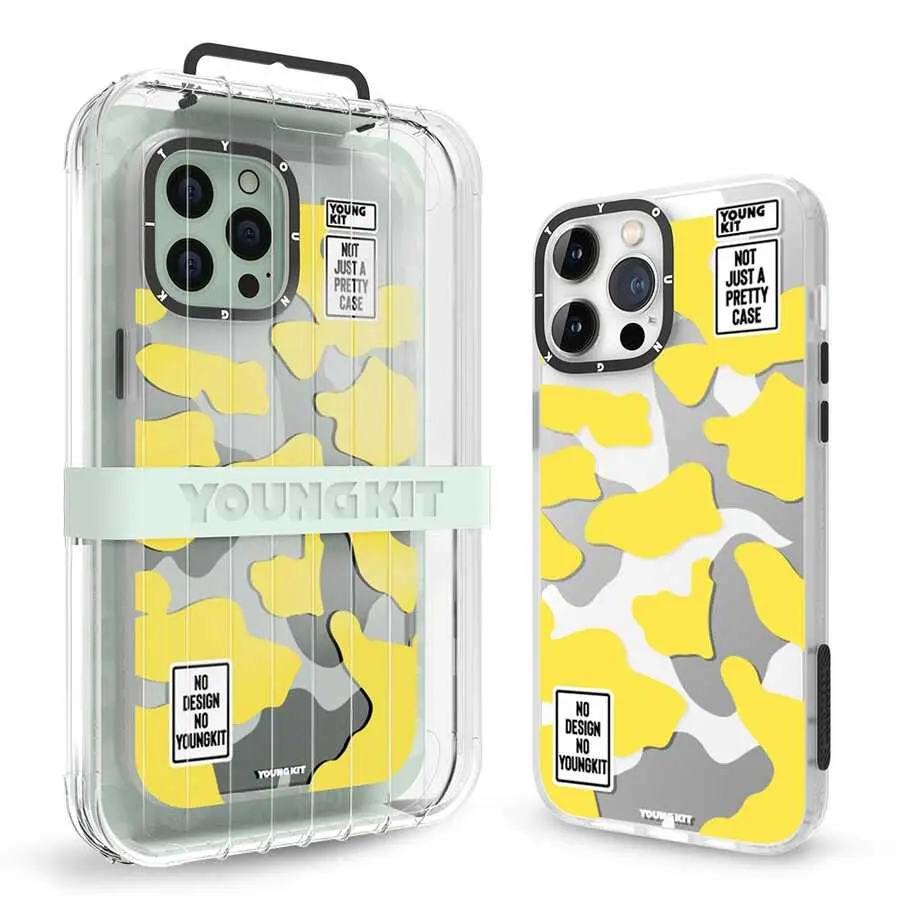 iPhone 13 Pro Kamuflaj Desenli Kılıf - YoungKit Kamuflaj Serisi
