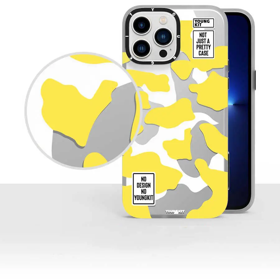iPhone 13 Pro Kamuflaj Desenli Kılıf - YoungKit Kamuflaj Serisi