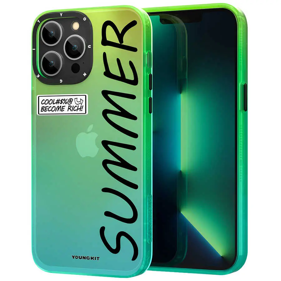 iPhone 13 Pro Kılıf, Çok Katmanlı Koruma - YoungKit Summer Serisi