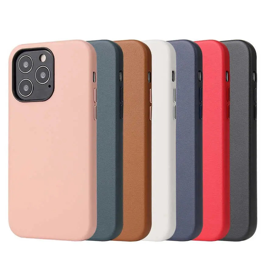 iPhone 13 Pro Deri Kılıf, Kaymayan Yüzeyli - Zore Eyzi