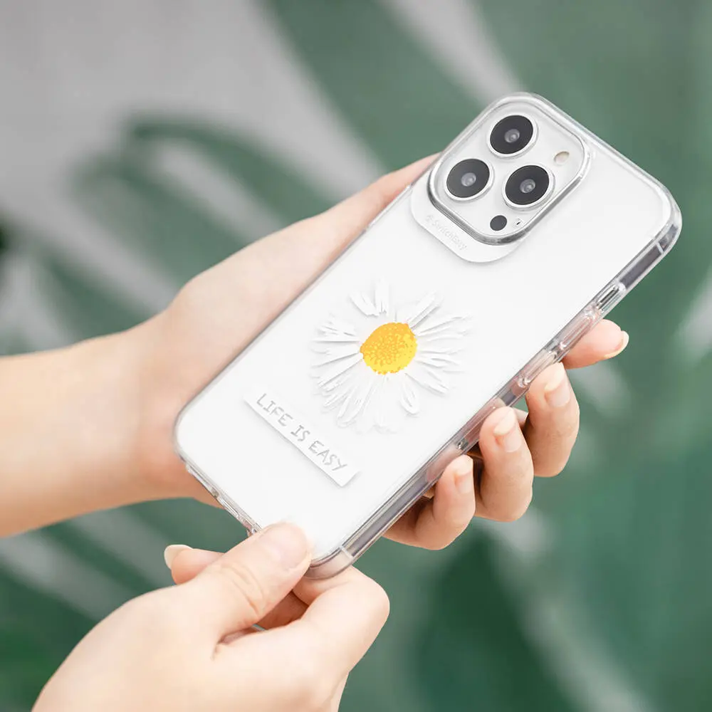 iPhone 13 Pro Çift IMD Baskılı Lisanslı Kılıf - Switcheasy Artist Daisy