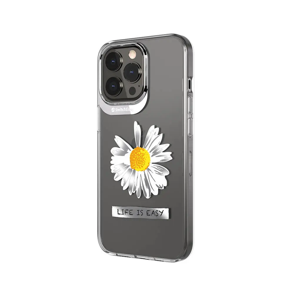 iPhone 13 Pro Çift IMD Baskılı Lisanslı Kılıf - Switcheasy Artist Daisy