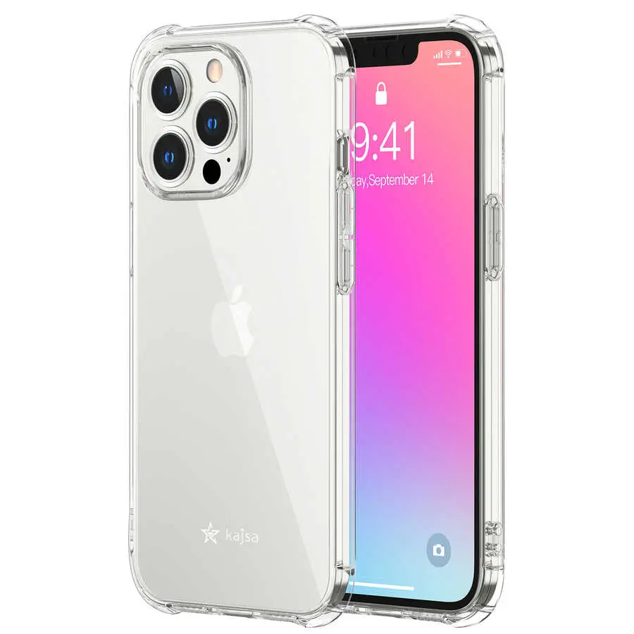 iPhone 13 Pro Şeffaf Kılıf, Airbag Köşeli - Kajsa Transparent