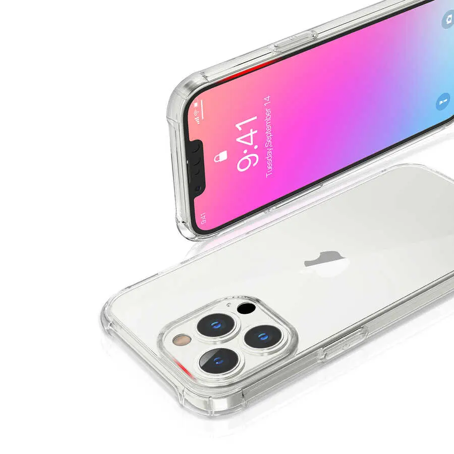iPhone 13 Pro Şeffaf Kılıf, Airbag Köşeli - Kajsa Transparent