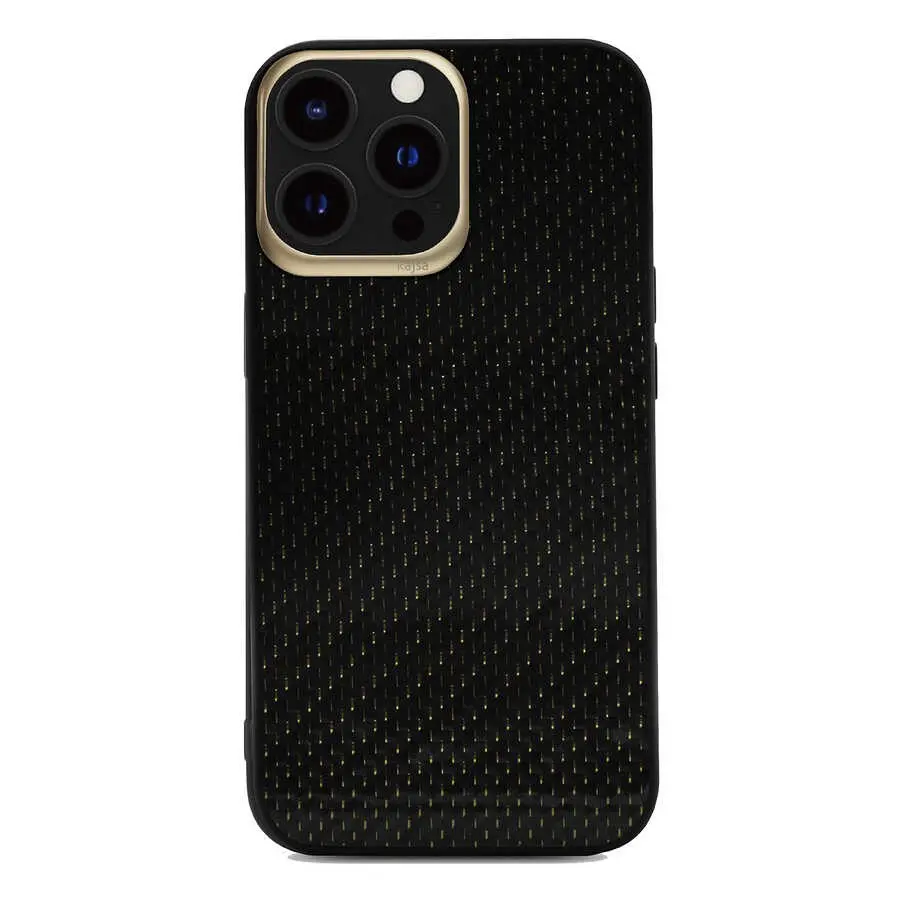 iPhone 13 Pro Karbon Fiber Desenli Arka Kapak Kılıf - Kajsa Carbon Fiber Collection