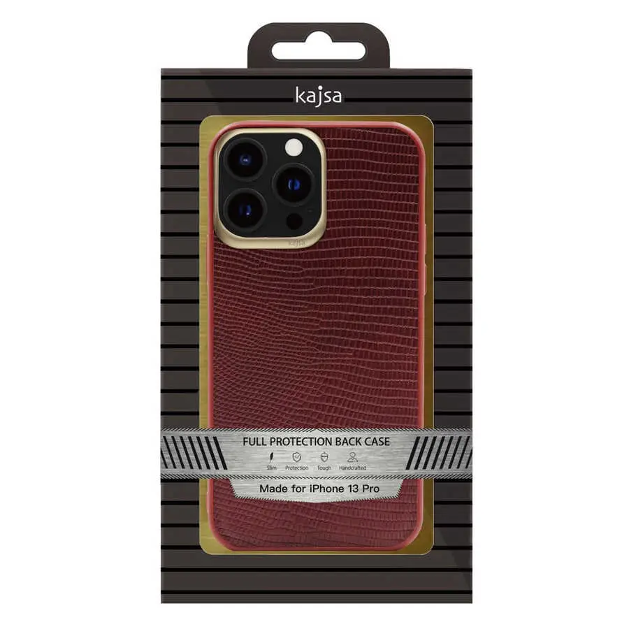 iPhone 13 Pro PU Deri Kılıf - Kajsa Preppie Collection