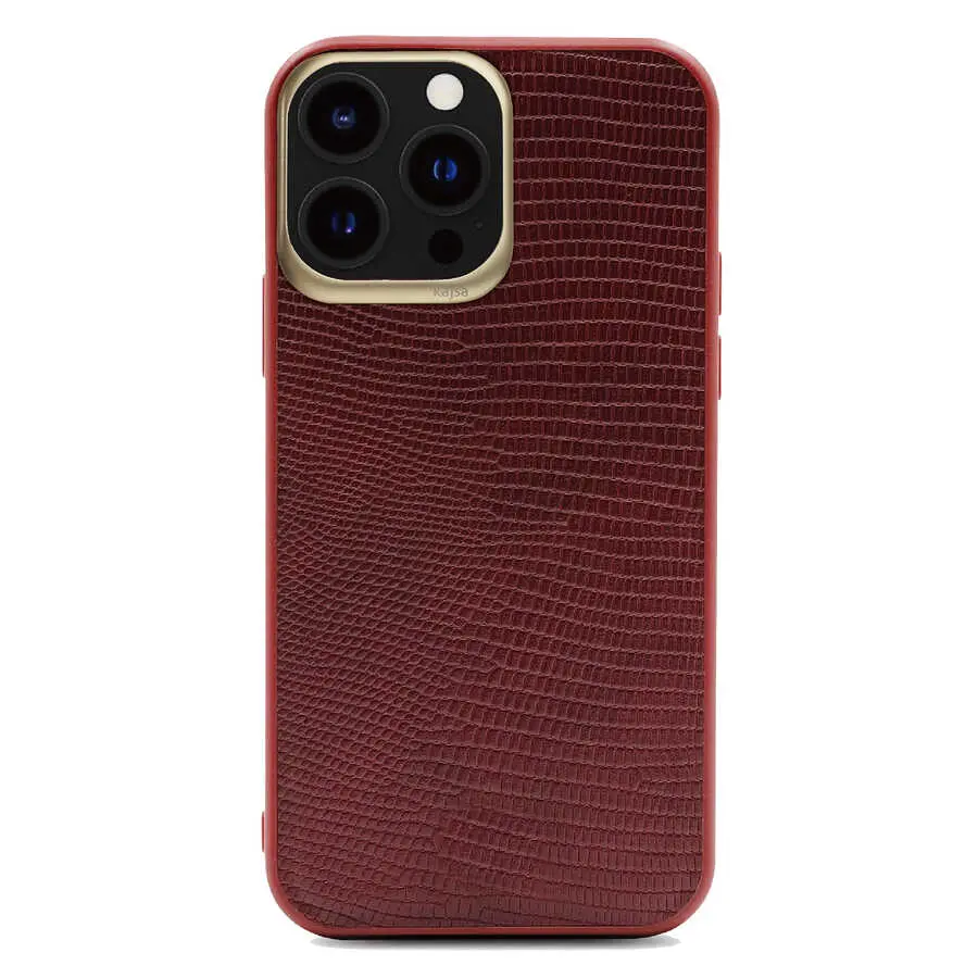 iPhone 13 Pro PU Deri Kılıf - Kajsa Preppie Collection