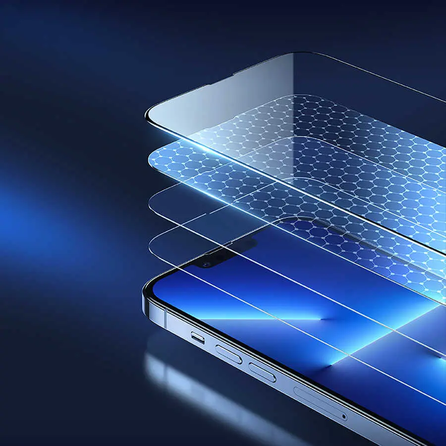iPhone 13 Pro Max Mat Ekran Koruyucu, Parmak İzi Bırakmayan Cam - Benks