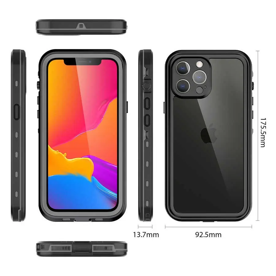 iPhone 13 Pro Max Su Geçirmez Kılıf, 2 m Dayanıklı - Zore