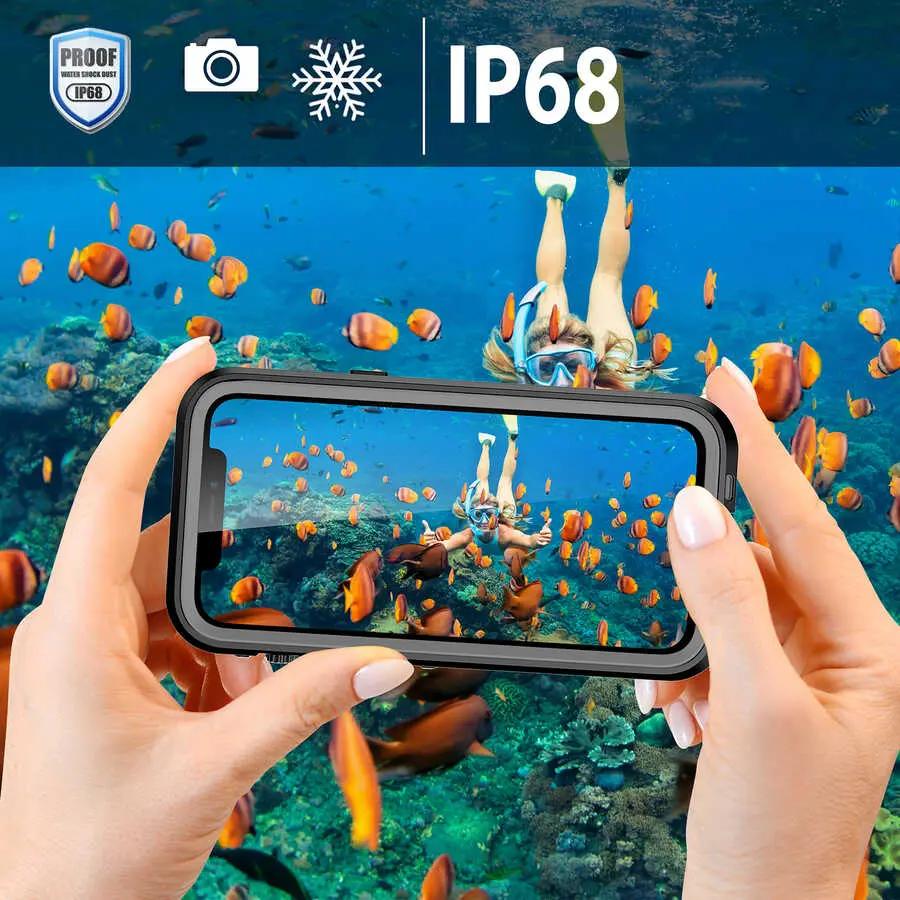 iPhone 13 Pro Max Su Geçirmez Kılıf, 2 m Dayanıklı - Zore