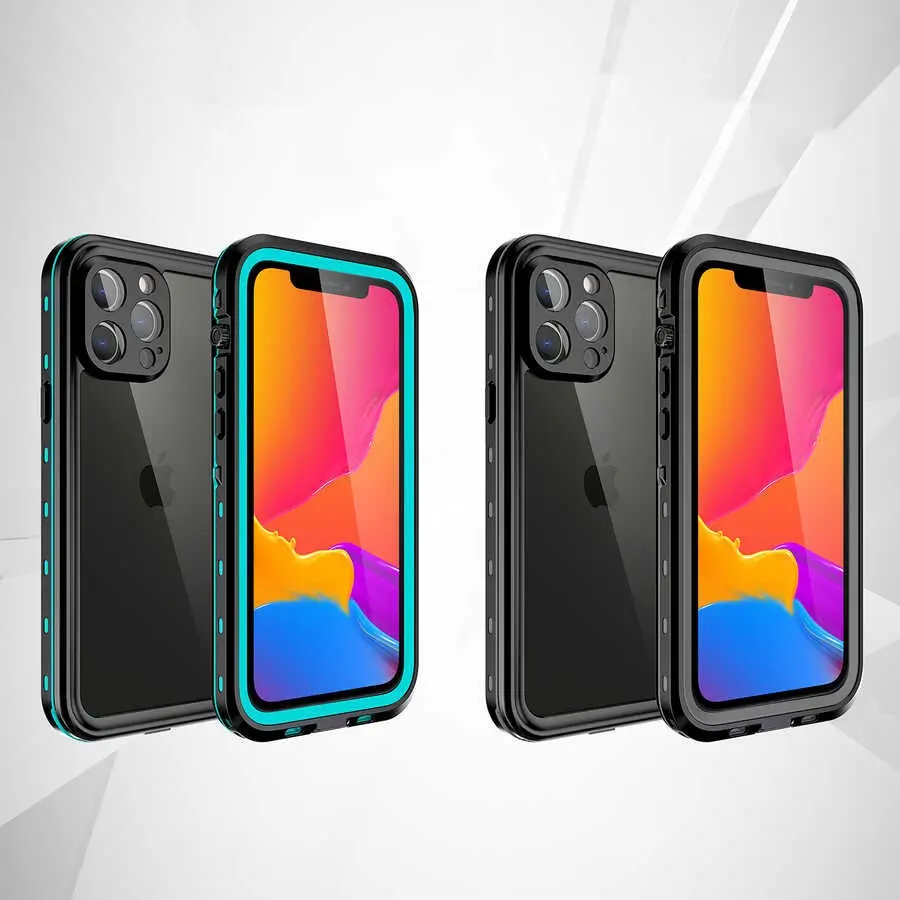 iPhone 13 Pro Max Su Geçirmez Kılıf, 2 m Dayanıklı - Zore