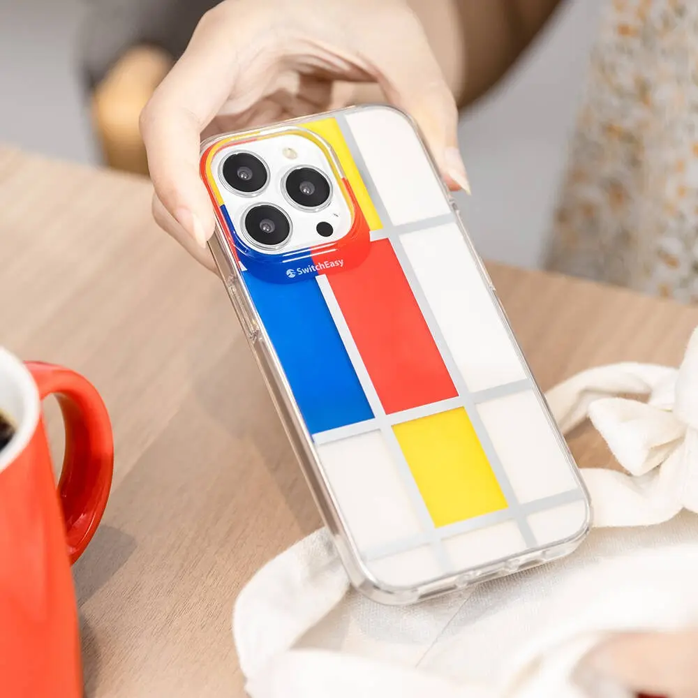 iPhone 13 Pro Max Lisanslı Sanat Baskılı Kılıf - Switcheasy Artist Mondrian