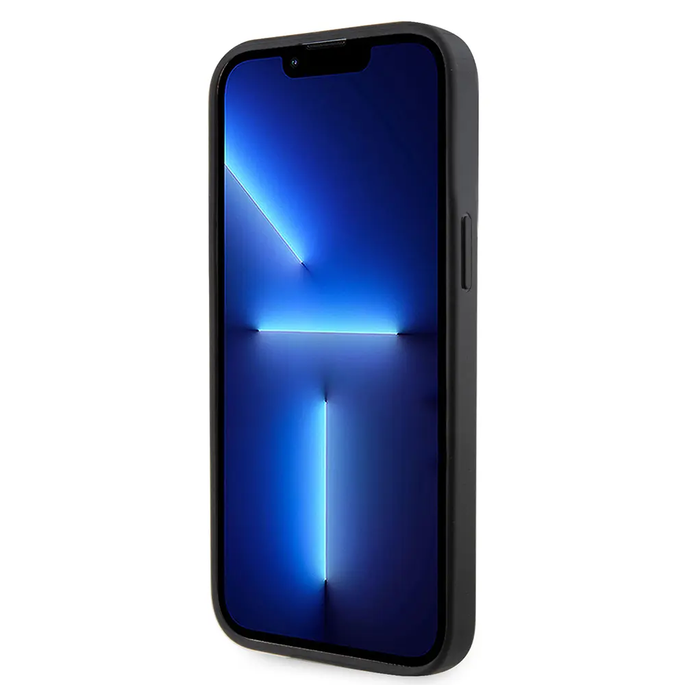 iPhone 13 Pro Max Taşlı Arka Yüzey Üçgen Logolu Kılıf - Guess