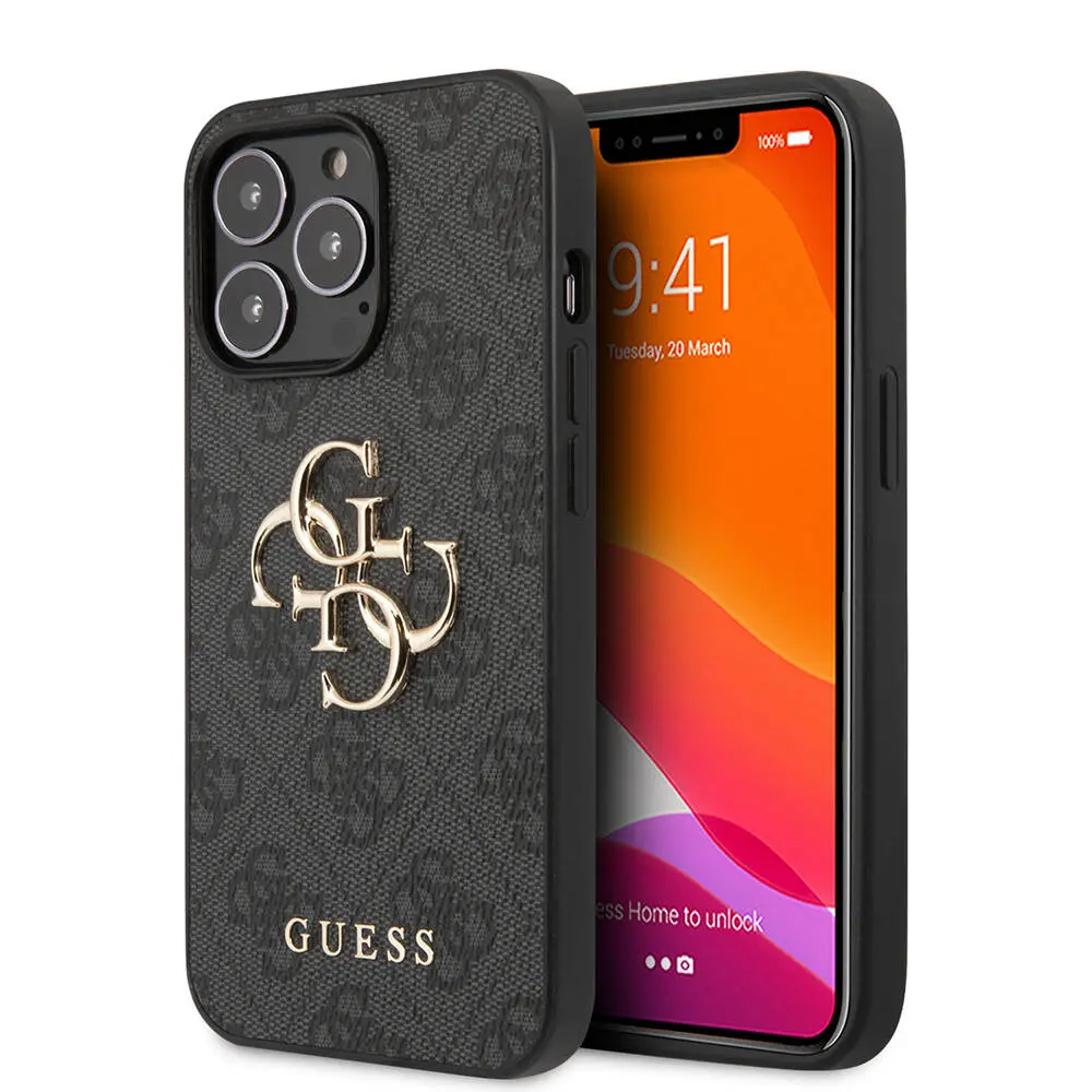 iPhone 13 Pro Max PU Deri Kılıf, 4G Desenli - Guess