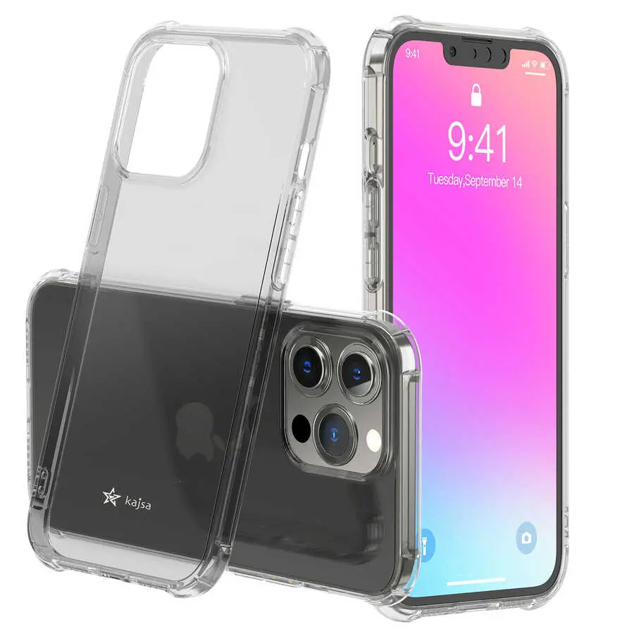 iPhone 13 Pro Max Şeffaf Kılıf, Airbag Köşeli - Kajsa Transparent