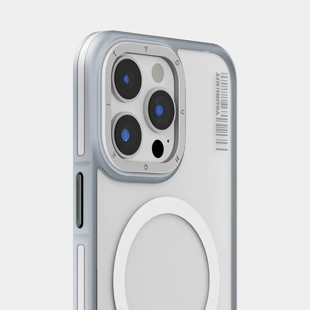 iPhone 13 Pro Max MagSafe Uyumlu Şeffaf Kılıf - Youngkit Rock Sand