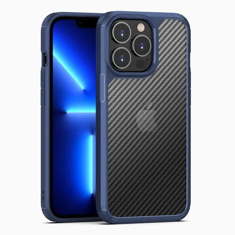 iPhone 13 Pro Max Kılıf, Şeffaf Fiber Yüzeyli - Zore İnoks