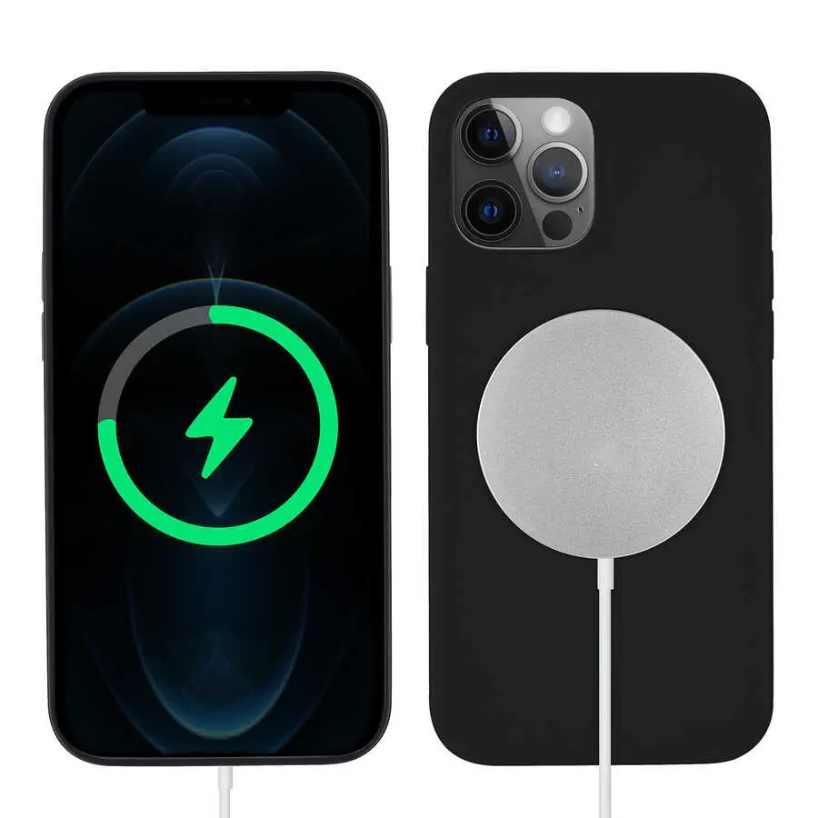 iPhone 13 Pro Max MagSafe Uyumlu Silikon Kılıf - Zore Silksafe Wireless