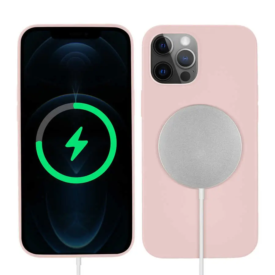 iPhone 13 Pro Max MagSafe Uyumlu Silikon Kılıf - Zore Silksafe Wireless