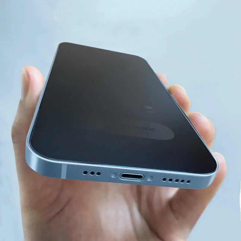 iPhone 13 Pro Max Gizlilik Filtreli Temperli Ekran Koruyucu - Wiwu Easy Install iPrivacy