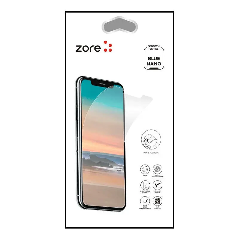 iPhone 13 Pro Max Temperli Cam Ekran Koruyucu - Zore Blue Nano