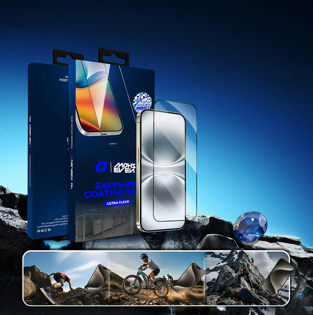 iPhone 13 Pro Gizlilik Filtreli Temperli Cam Ekran Koruyucu - Mohseven Safir Coating