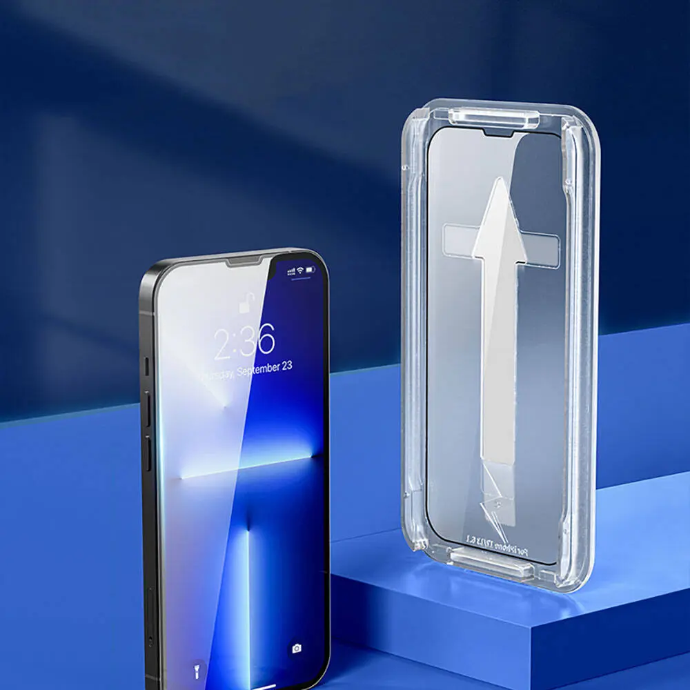 iPhone 13 HD Temperli Cam Ekran Koruyucu, Uygulama Aparatlı - Recci RSP-A10